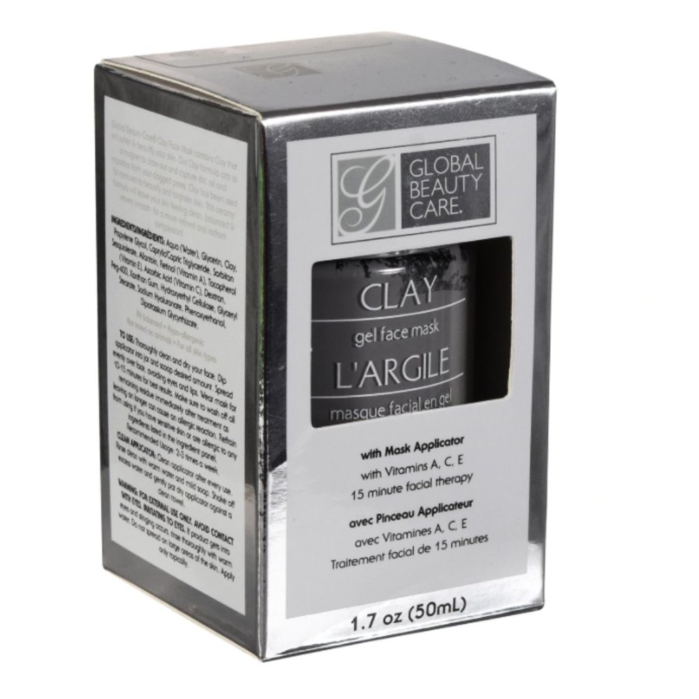 2/$12-Global Beauty Care Clay Mask w/Applicator